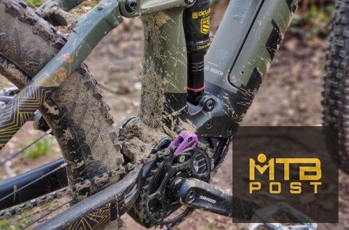 Used eMTB covered in mud